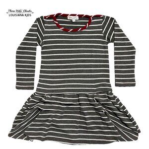 Luna Luna Copenhagen 4T Grey Striped Dress